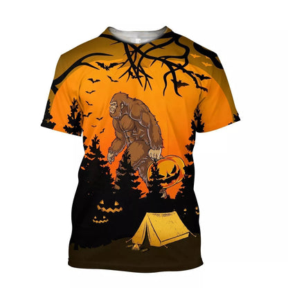 Big Foot Camping Halloween T-shirt